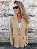 Blazer gabardina premium camel