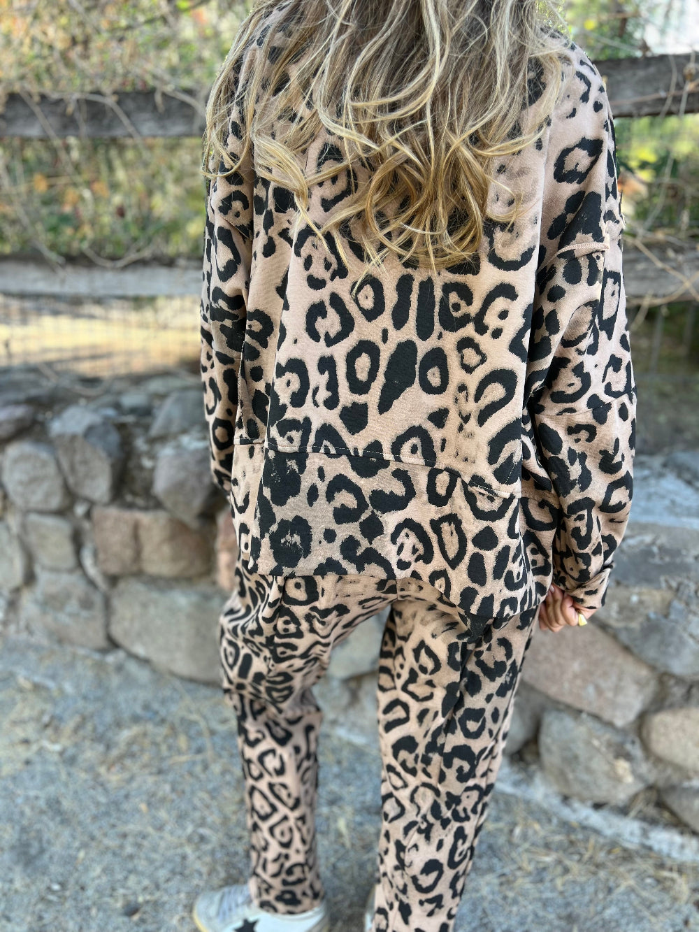 Set animal print beige