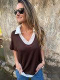 Blusa/ polera café
