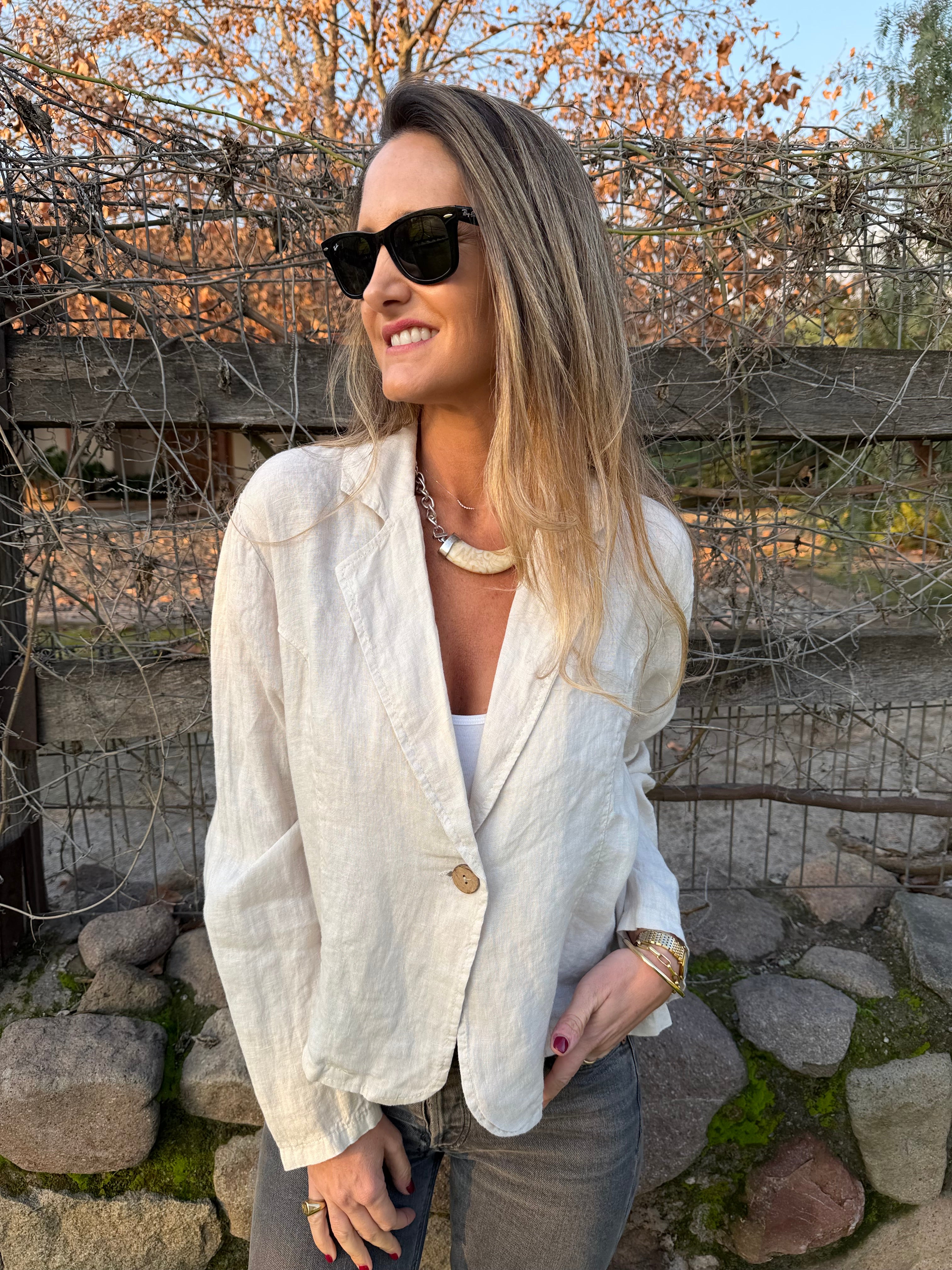Blazer 100% lino crudo