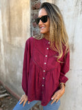 Blusa cedrón burdeo