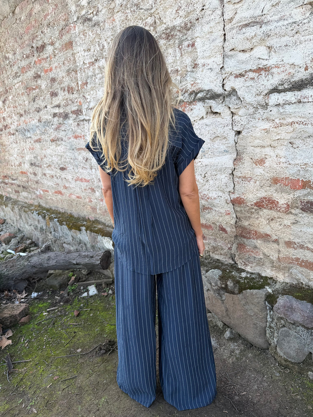 Set rayas azul