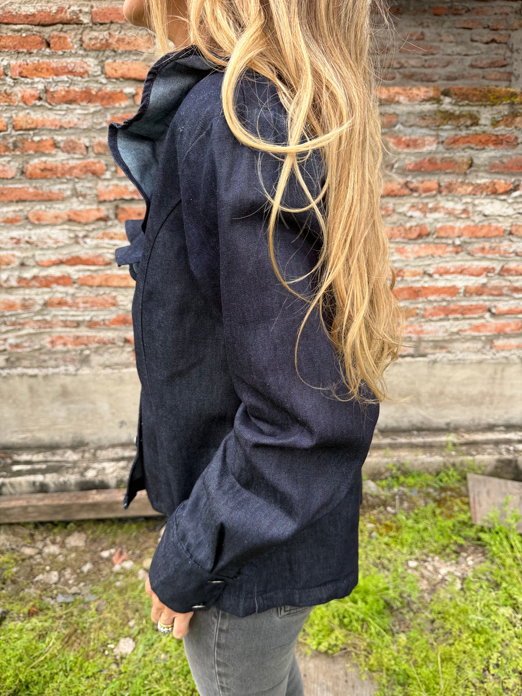 Blusa bluejean vuelos azul oscuro