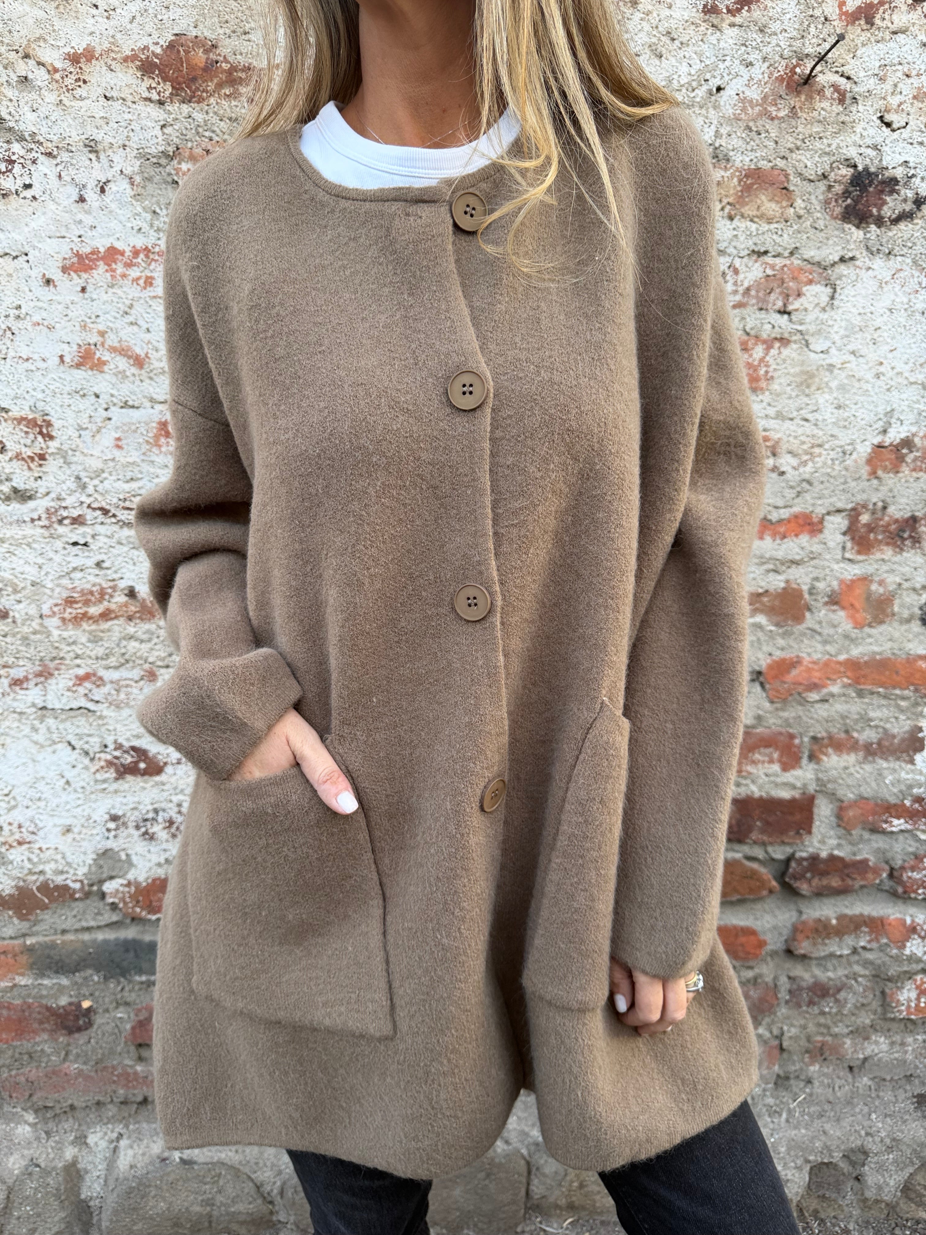 Maxxi chalecón bolsillos beige