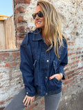 Maxxi bomber acolchada bluejean azul