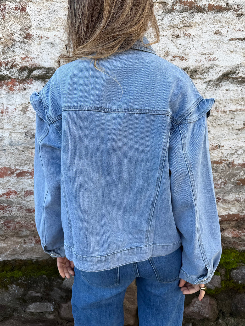 Chaqueta bluejean vuelitos celeste