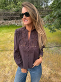 Blusa crespusculo cafe