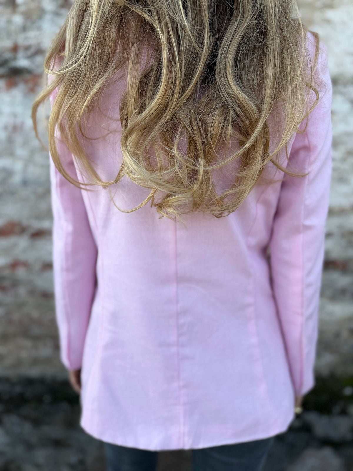 Blazer linoto amarra rosada
