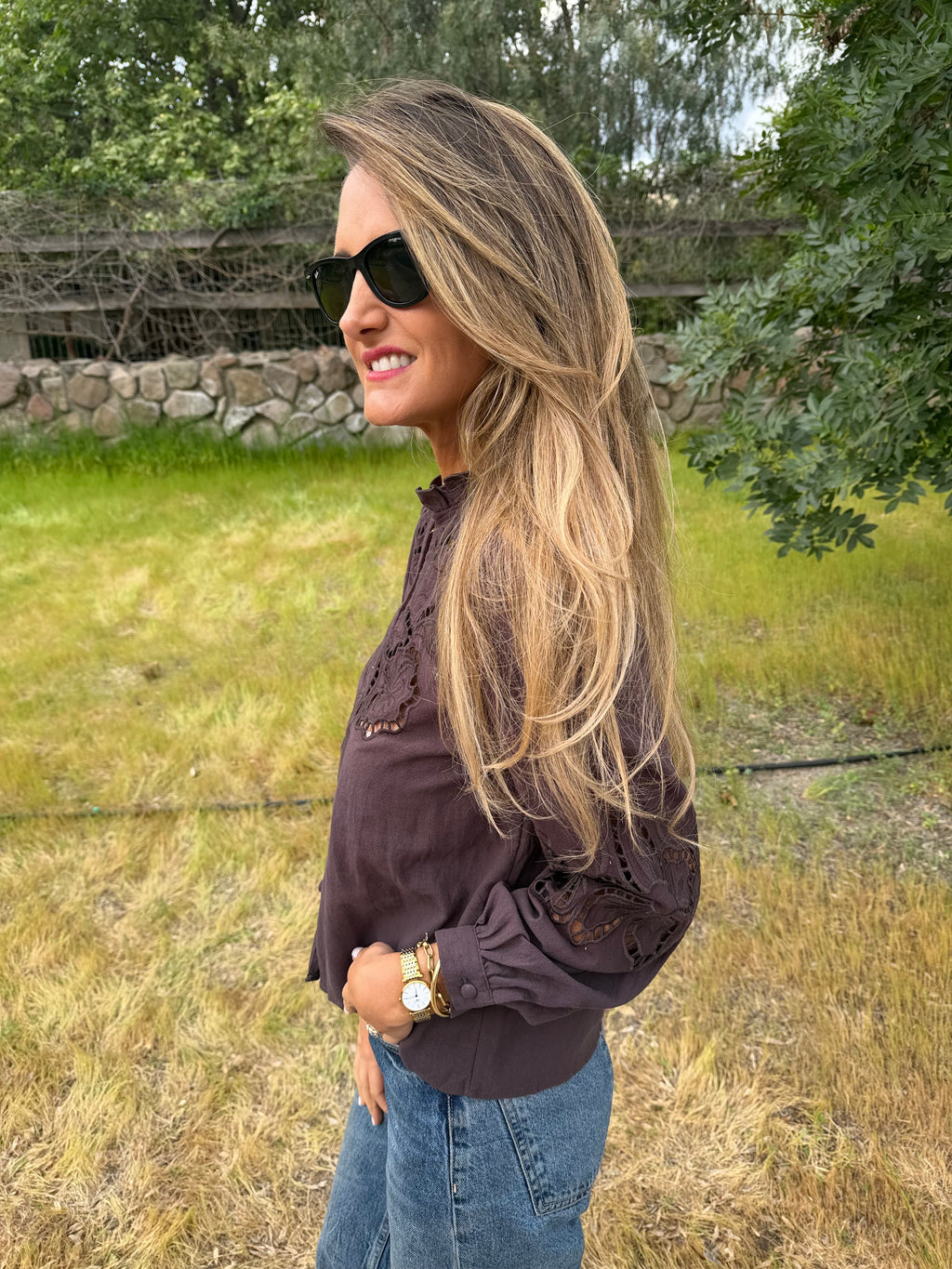 Blusa crespusculo cafe