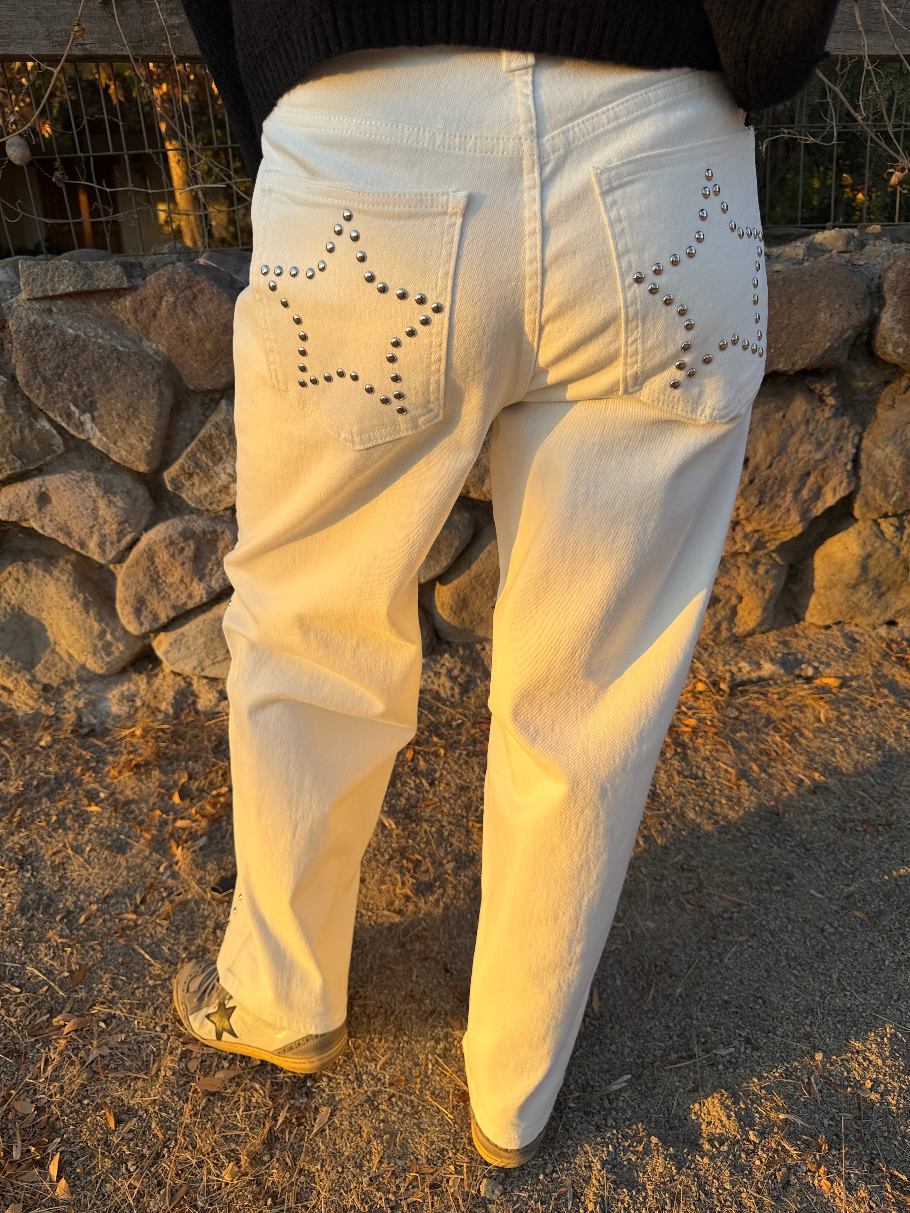 Bluejean baloon tachas blanco