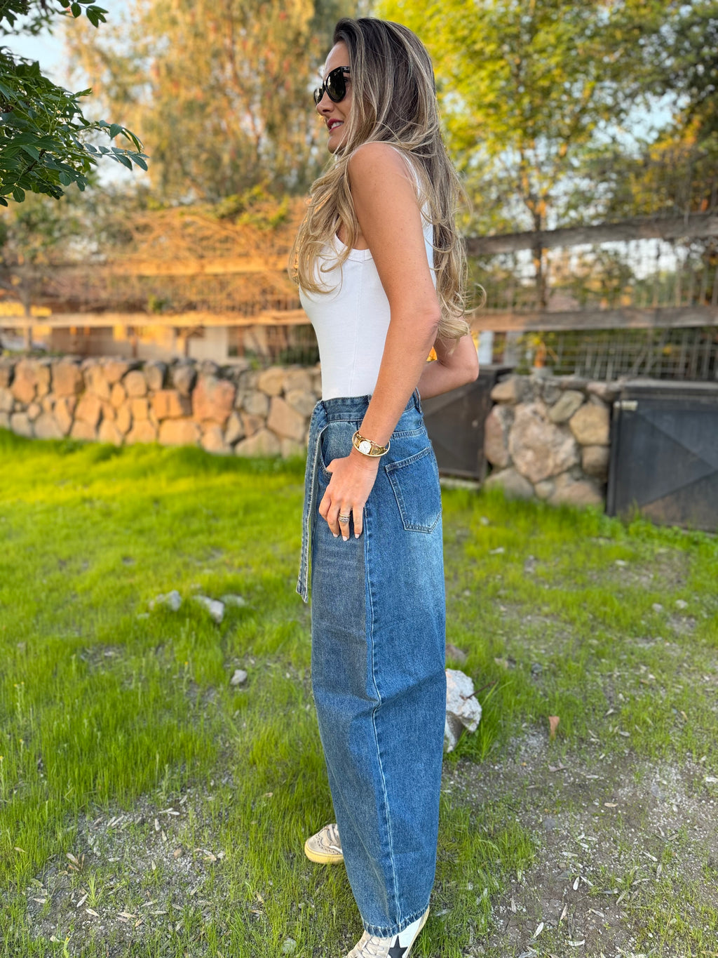 Bluejean new barrel cinto azul