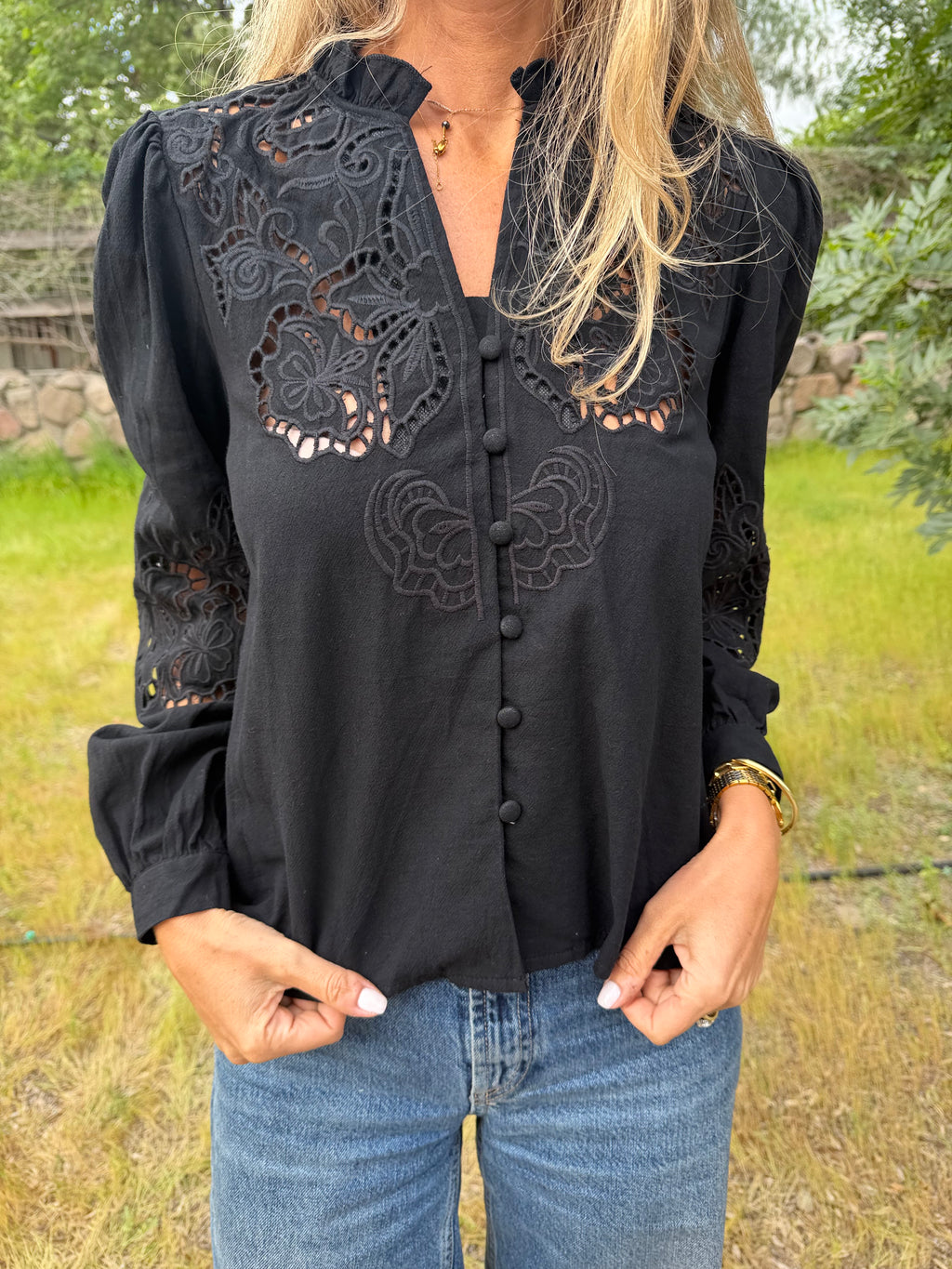Blusa crespusculo negra
