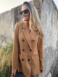 Blazer efecto gamuza increíble camel