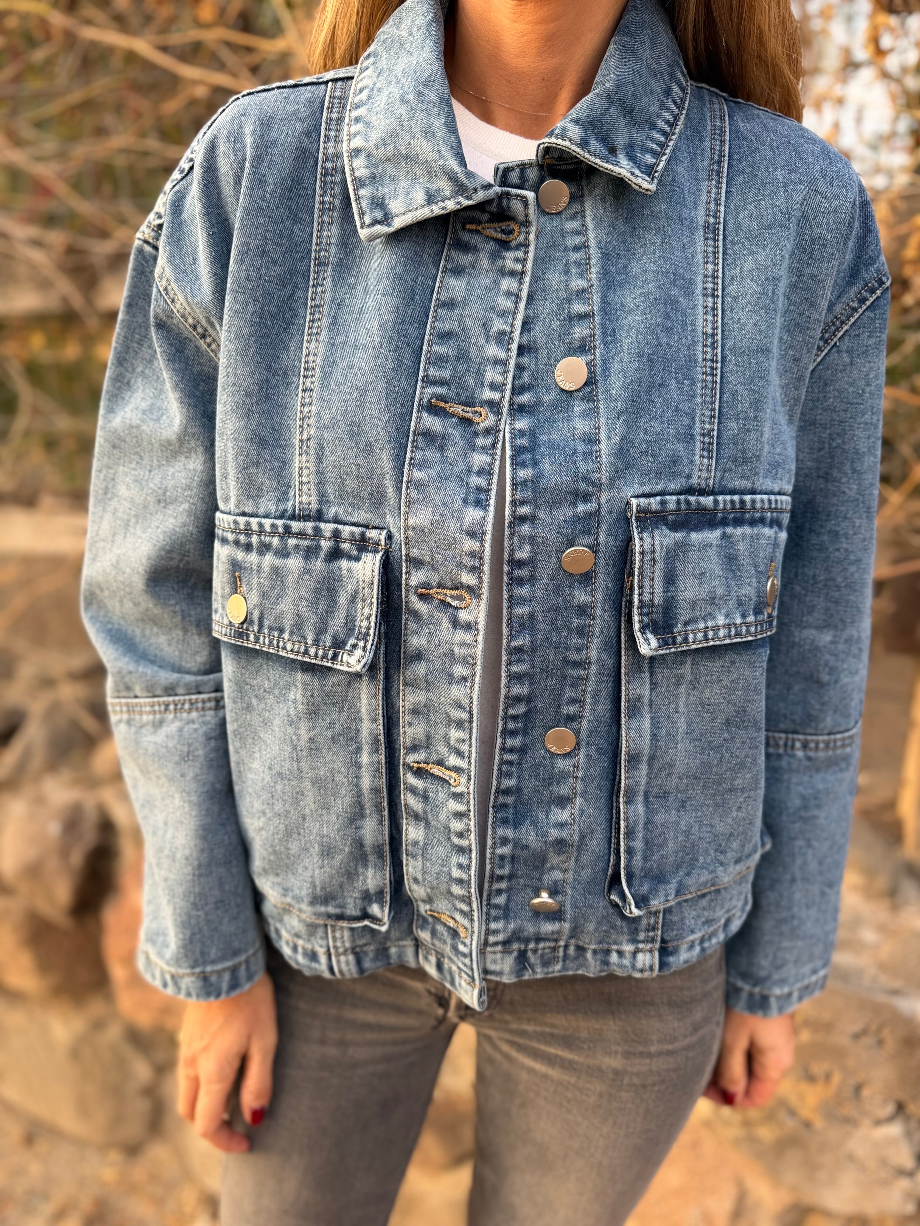 Chaqueta bluejean rain azul