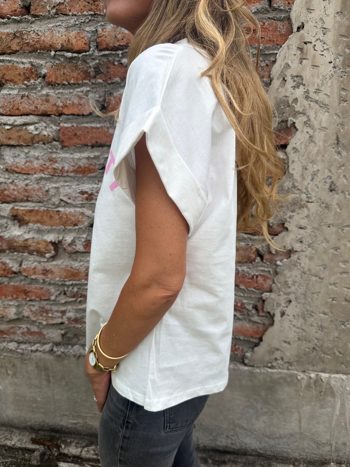 Polera new york blanca