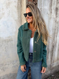 Chaqueta reversible chiporro suede verde