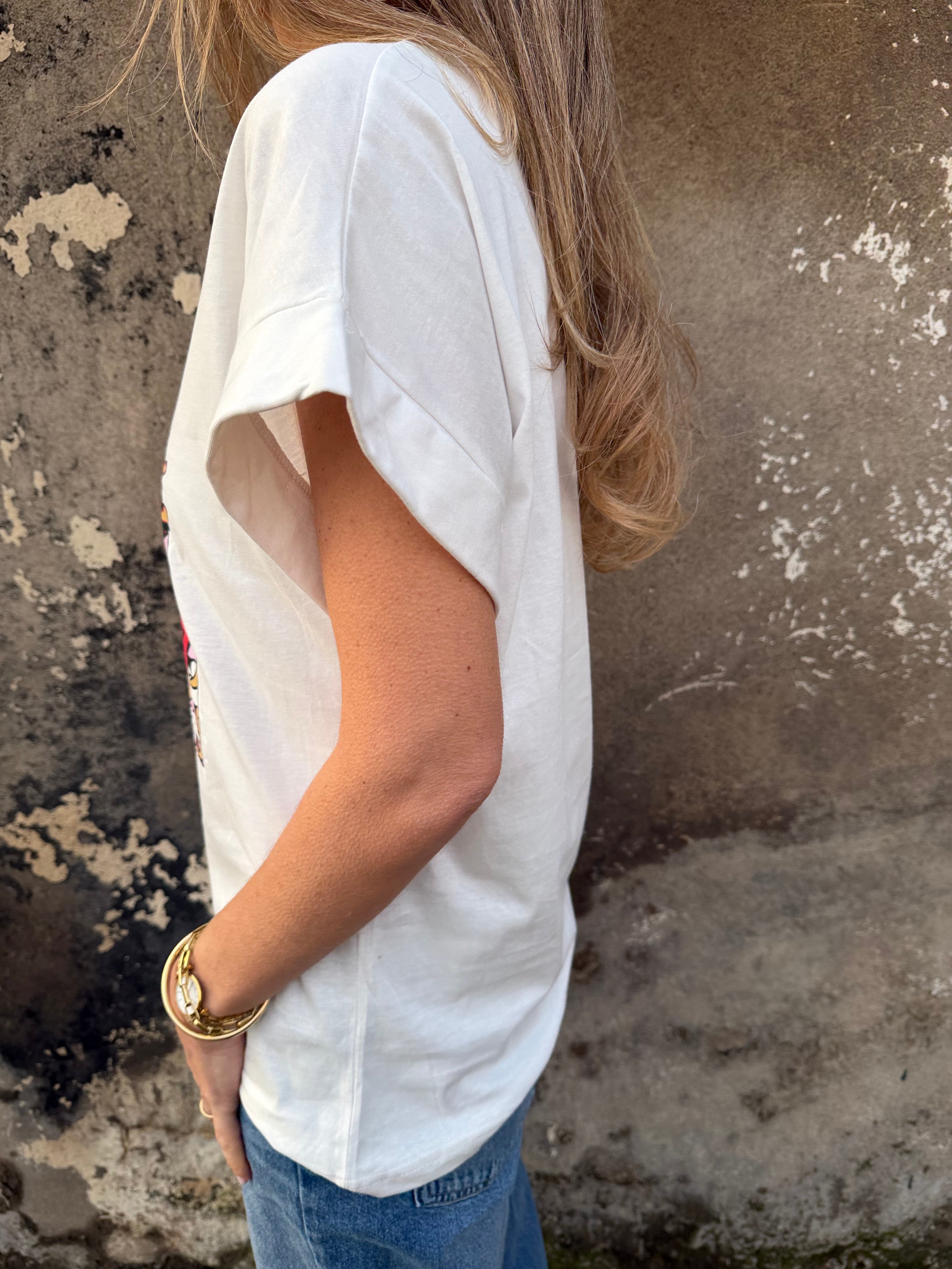 Polera rolling blanca