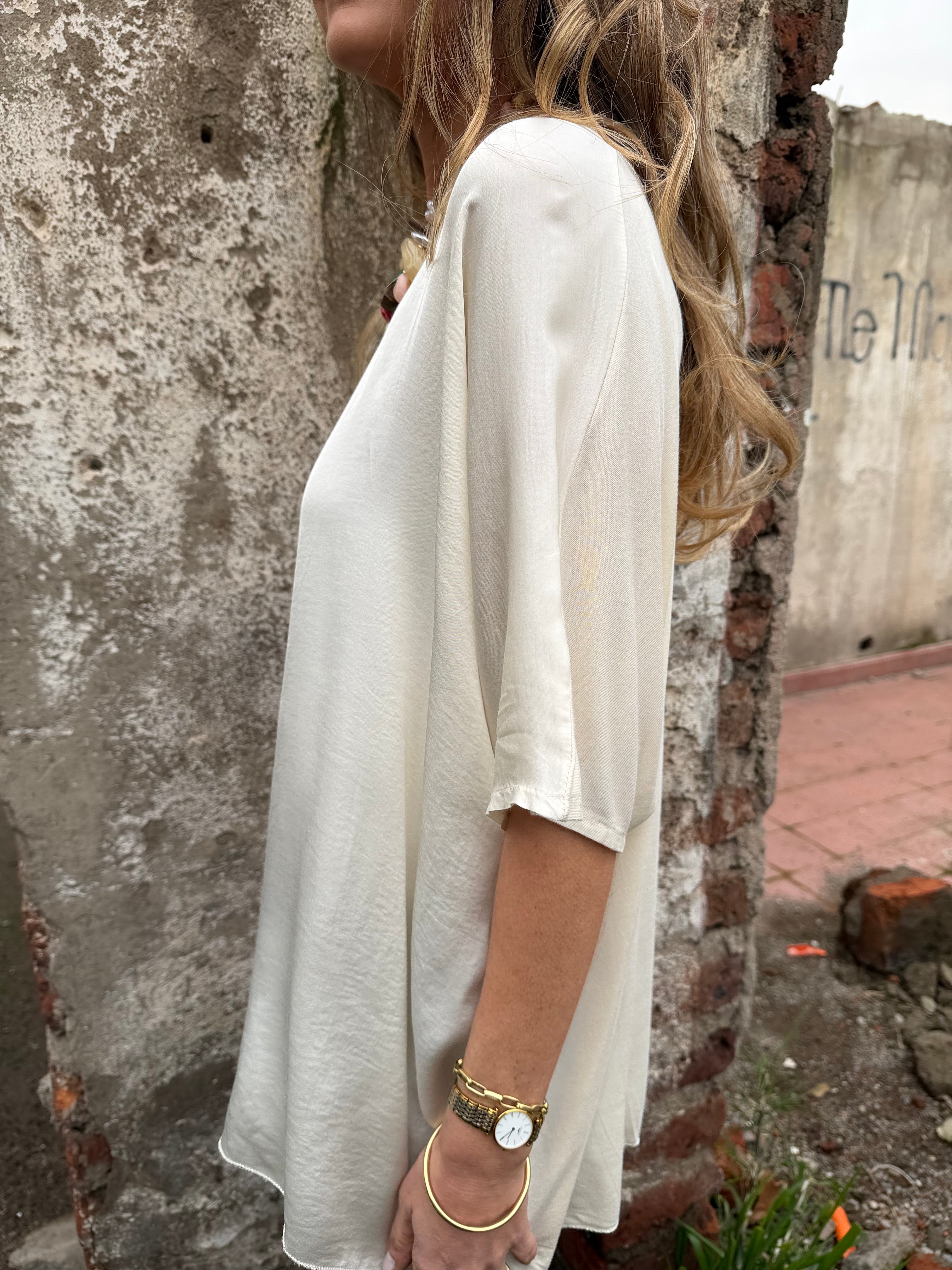 Polera seda/algodón
