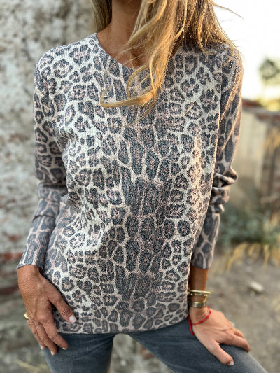 Chaleco chita print beige