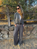 Pantalón sastre fluido gris