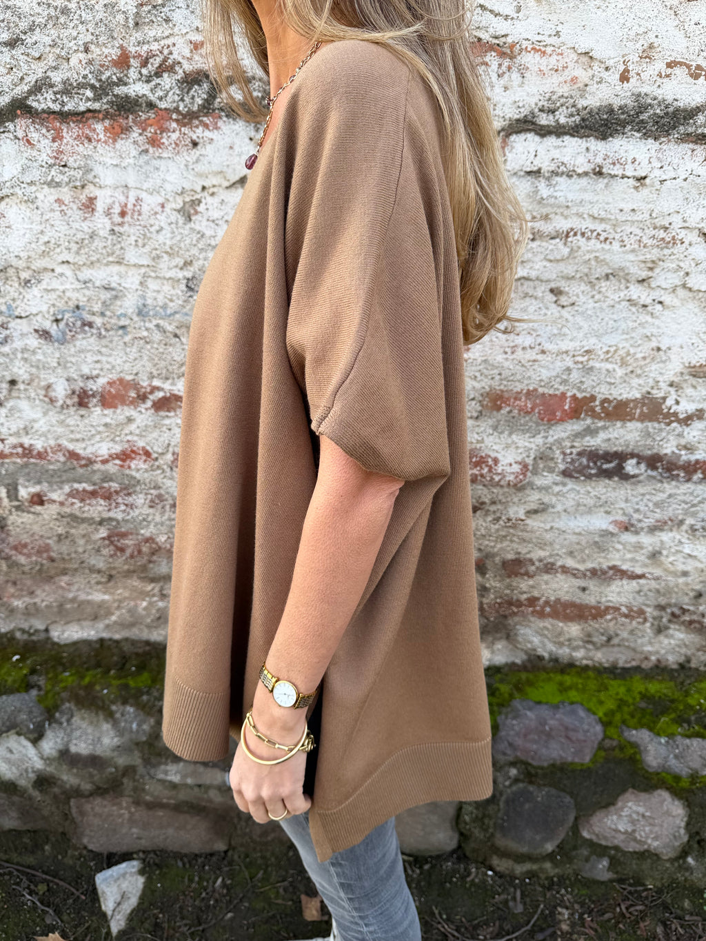 Chaleco tapado camel