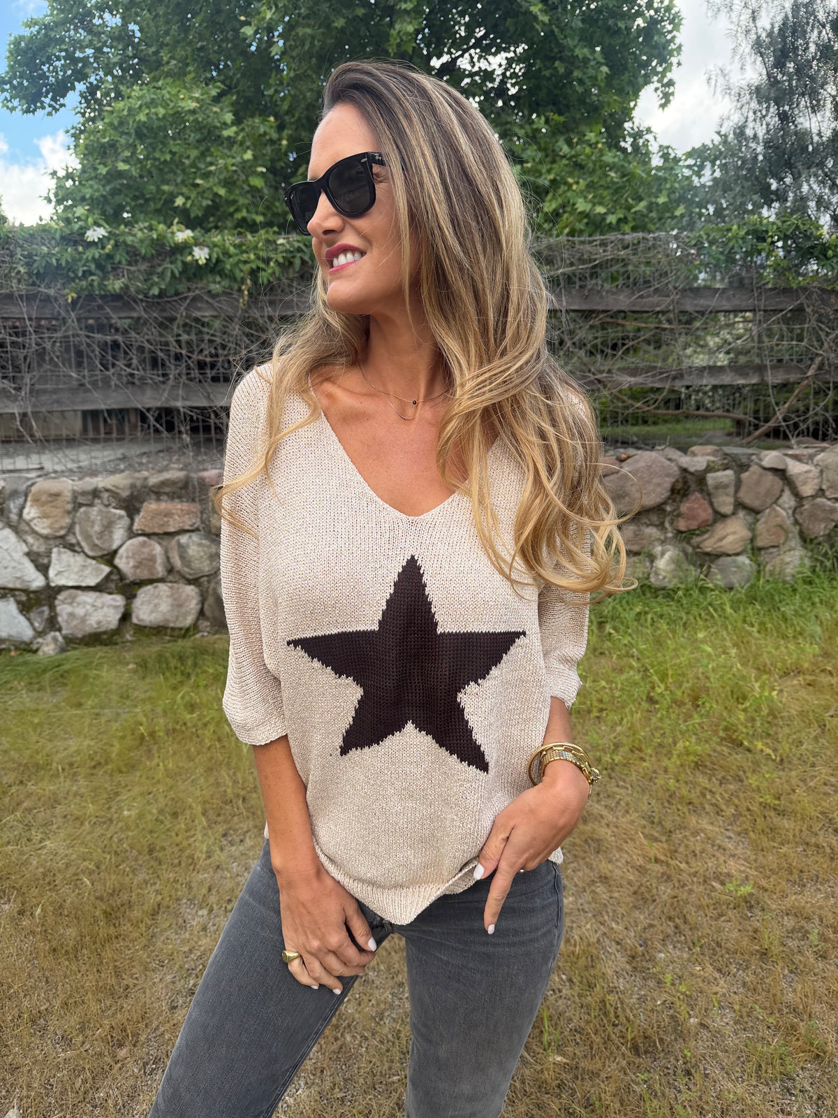 Chaleco star beige claro