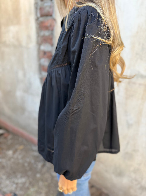 Blusa cedrón negra
