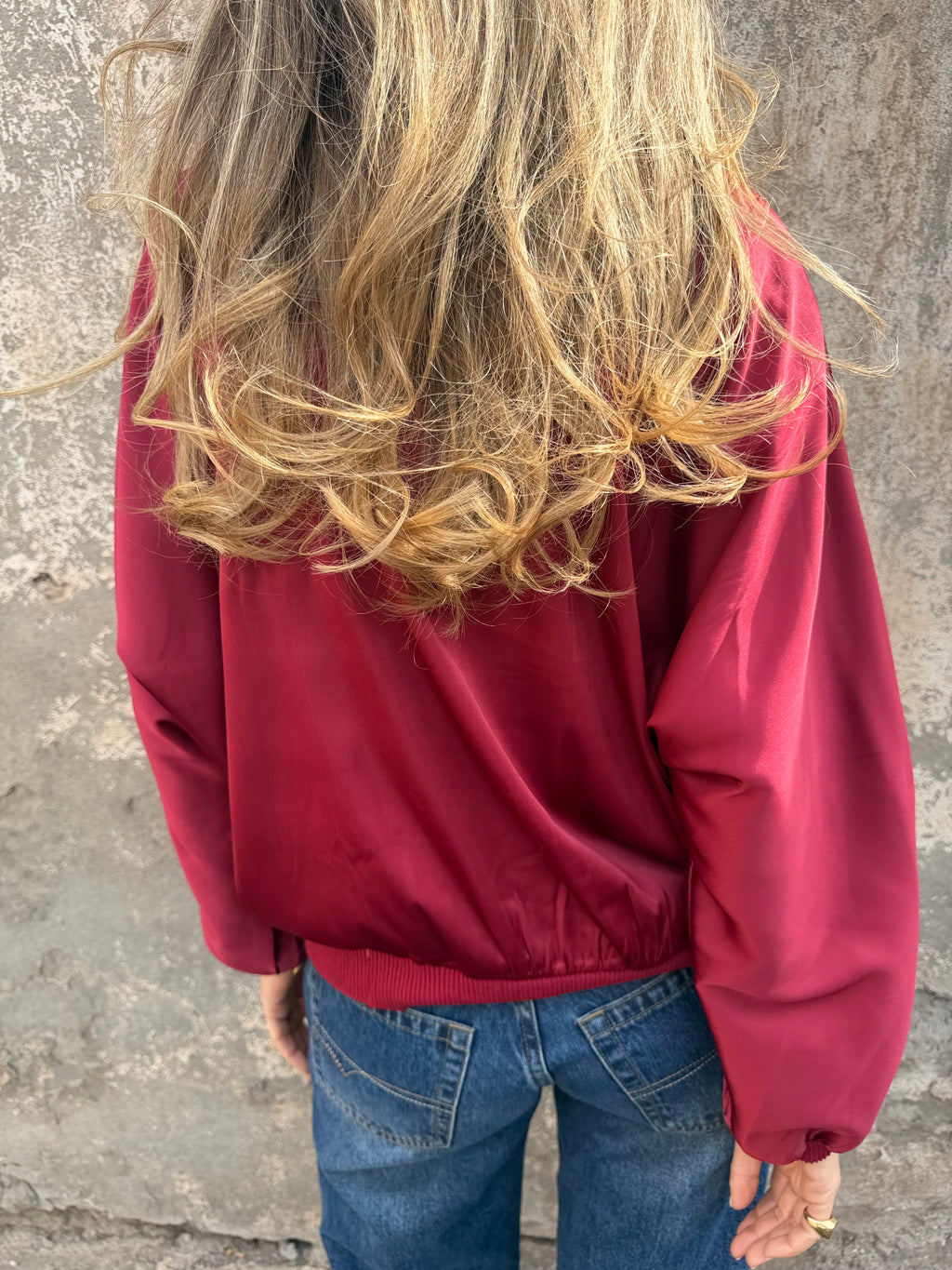 Blusón botones rojo italiano