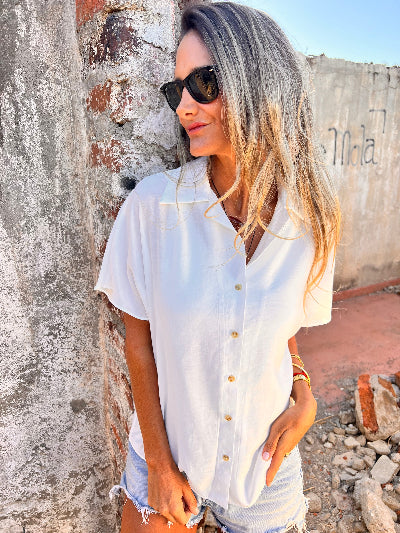 Blusa elisa básica blanca
