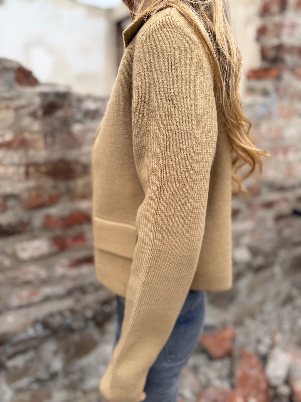 Chaleco tipo chaquetita camel