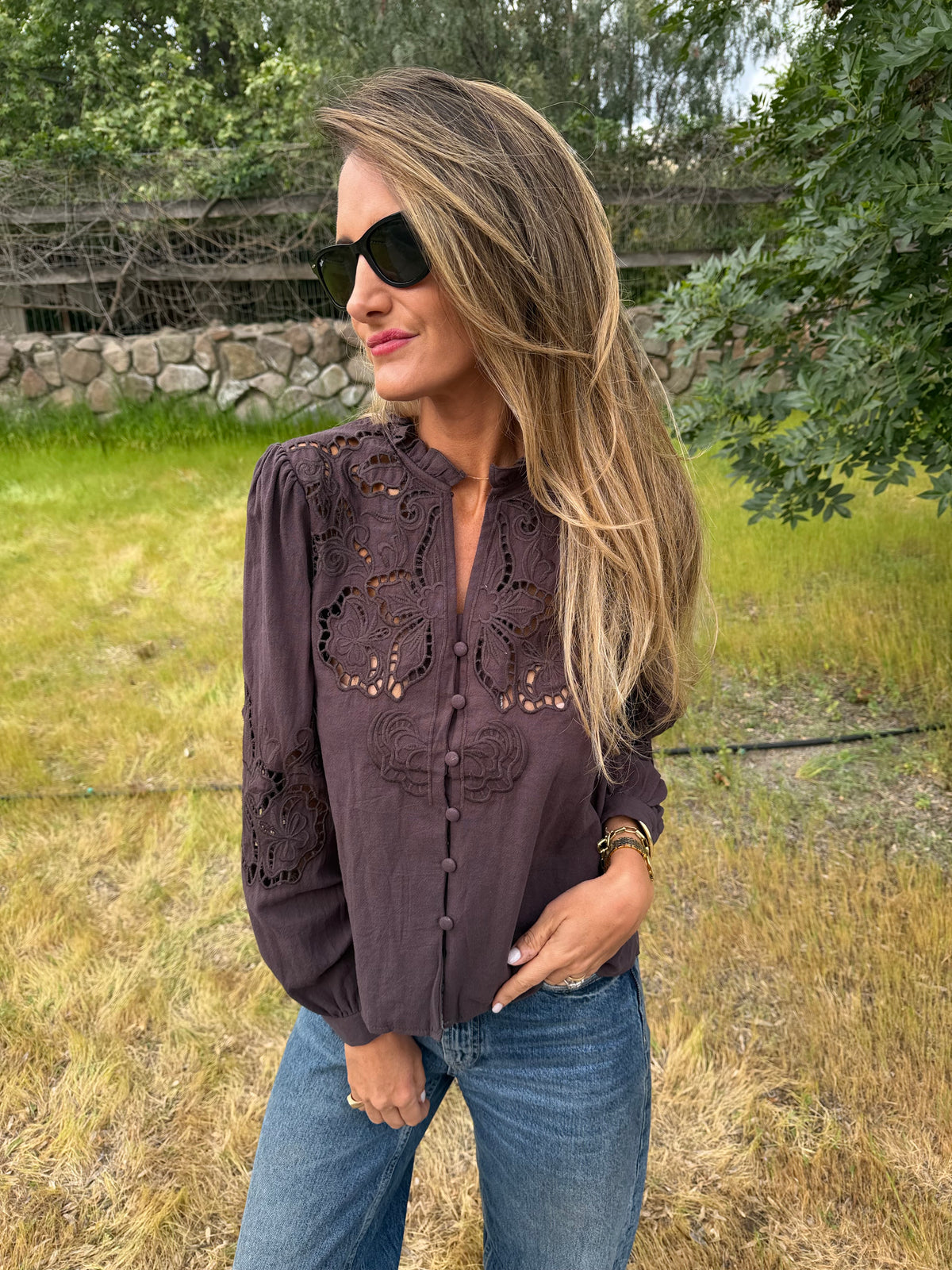 Blusa crespusculo cafe