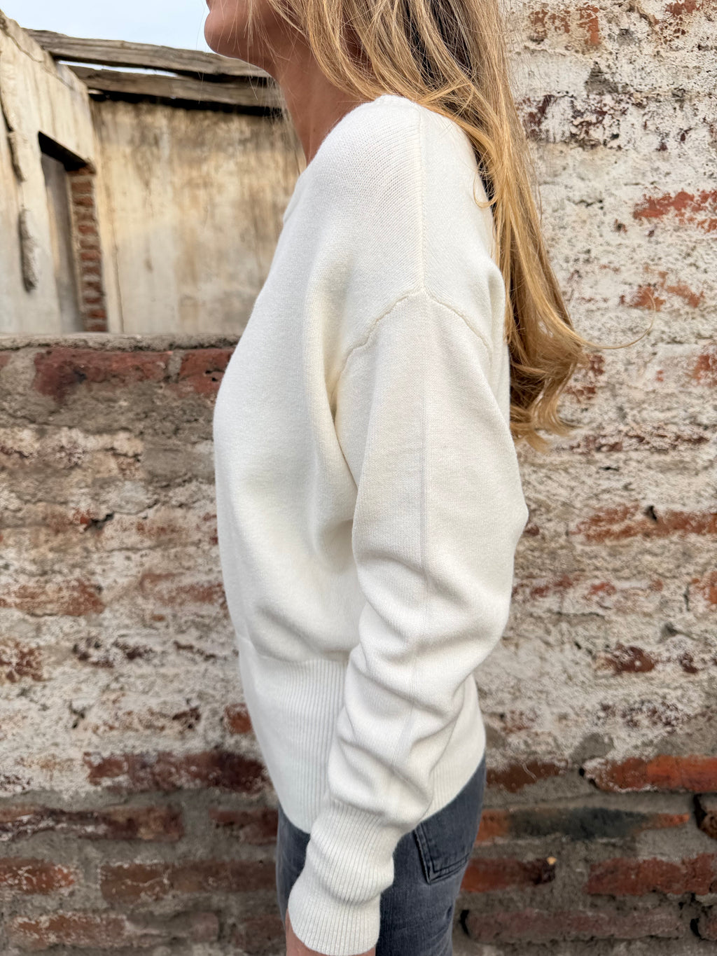 Chaleco cuello bote clásico blanco