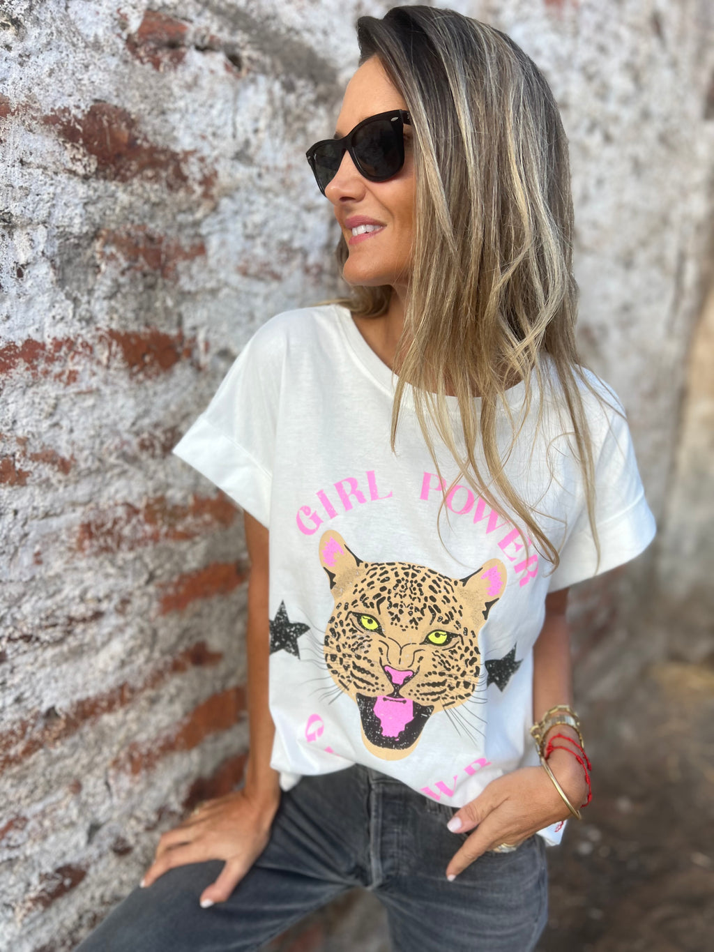 Polera tigre blanca