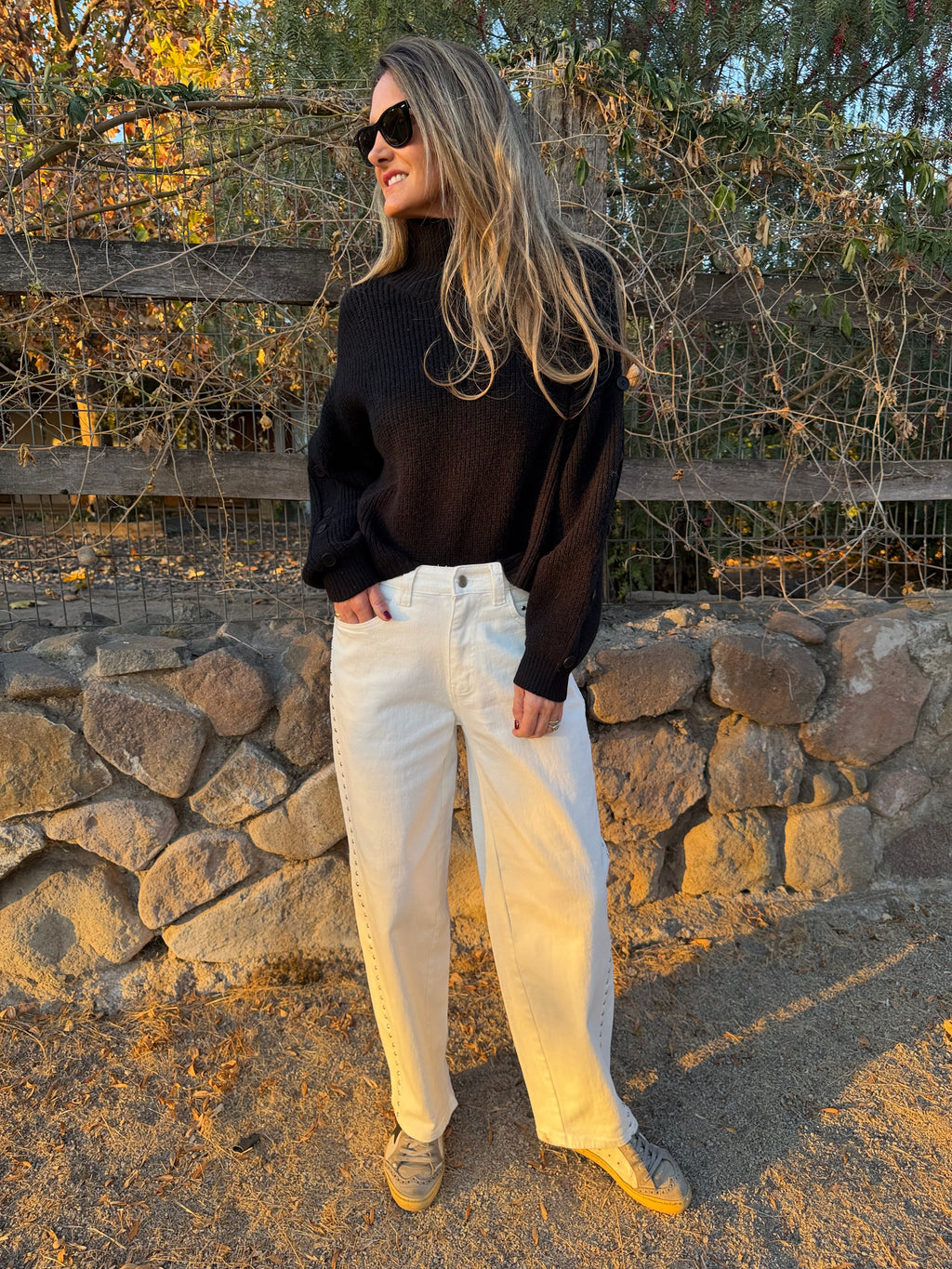 Bluejean baloon tachas blanco