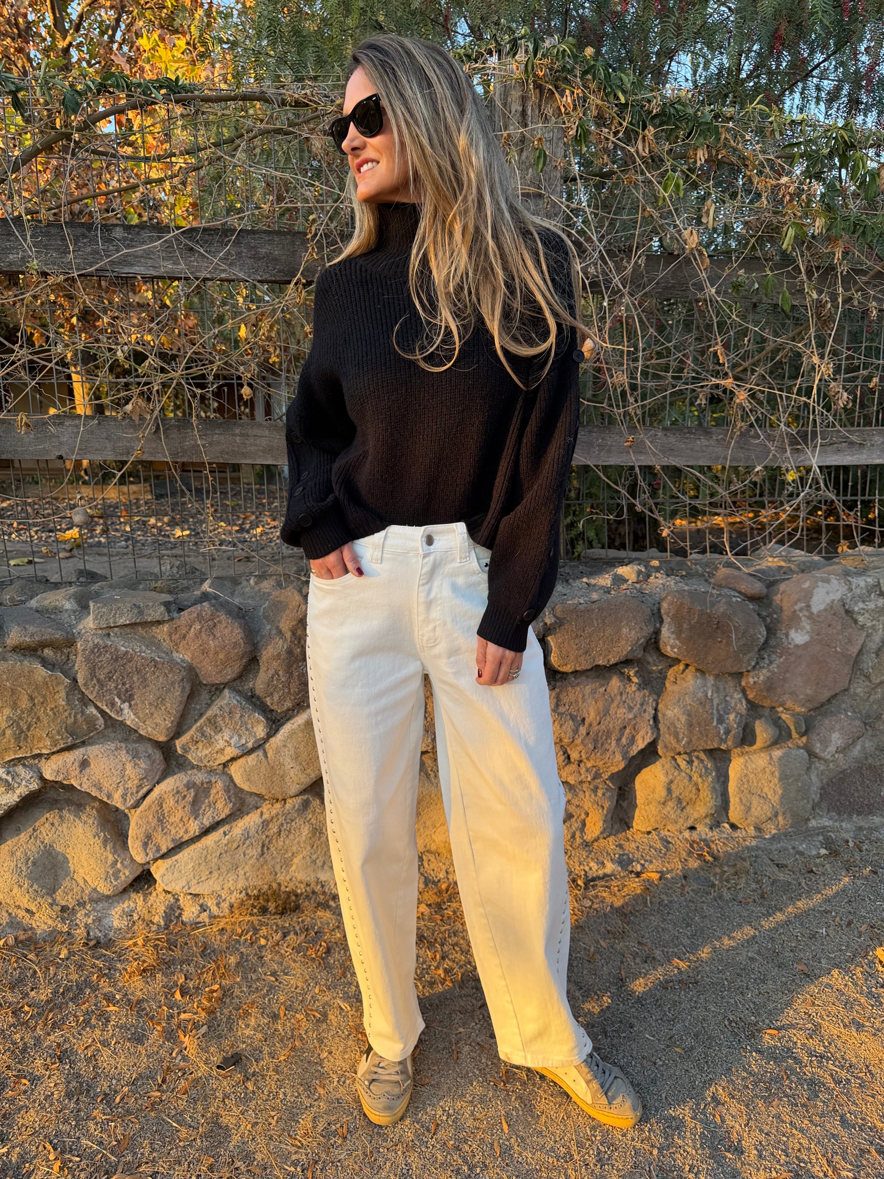 Bluejean baloon tachas blanco