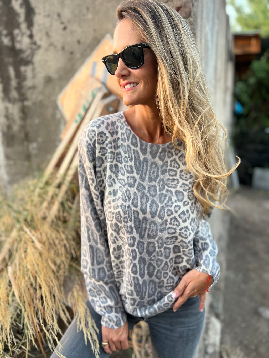 Chaleco chita print gris