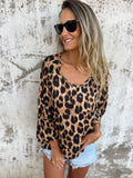 Blusa básica print camel oscura