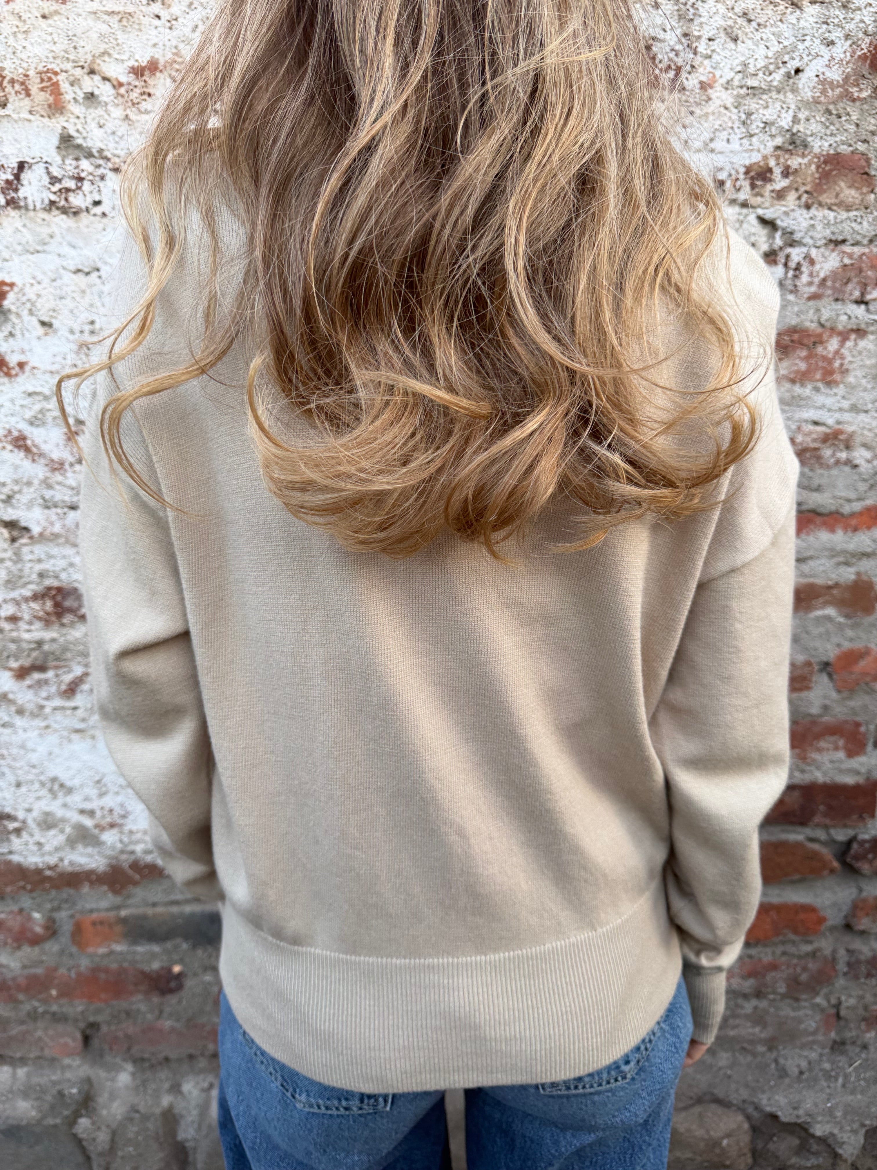 Chaleco increíble botones beige claro
