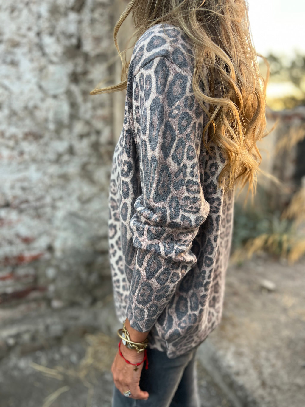 Chaleco chita print beige