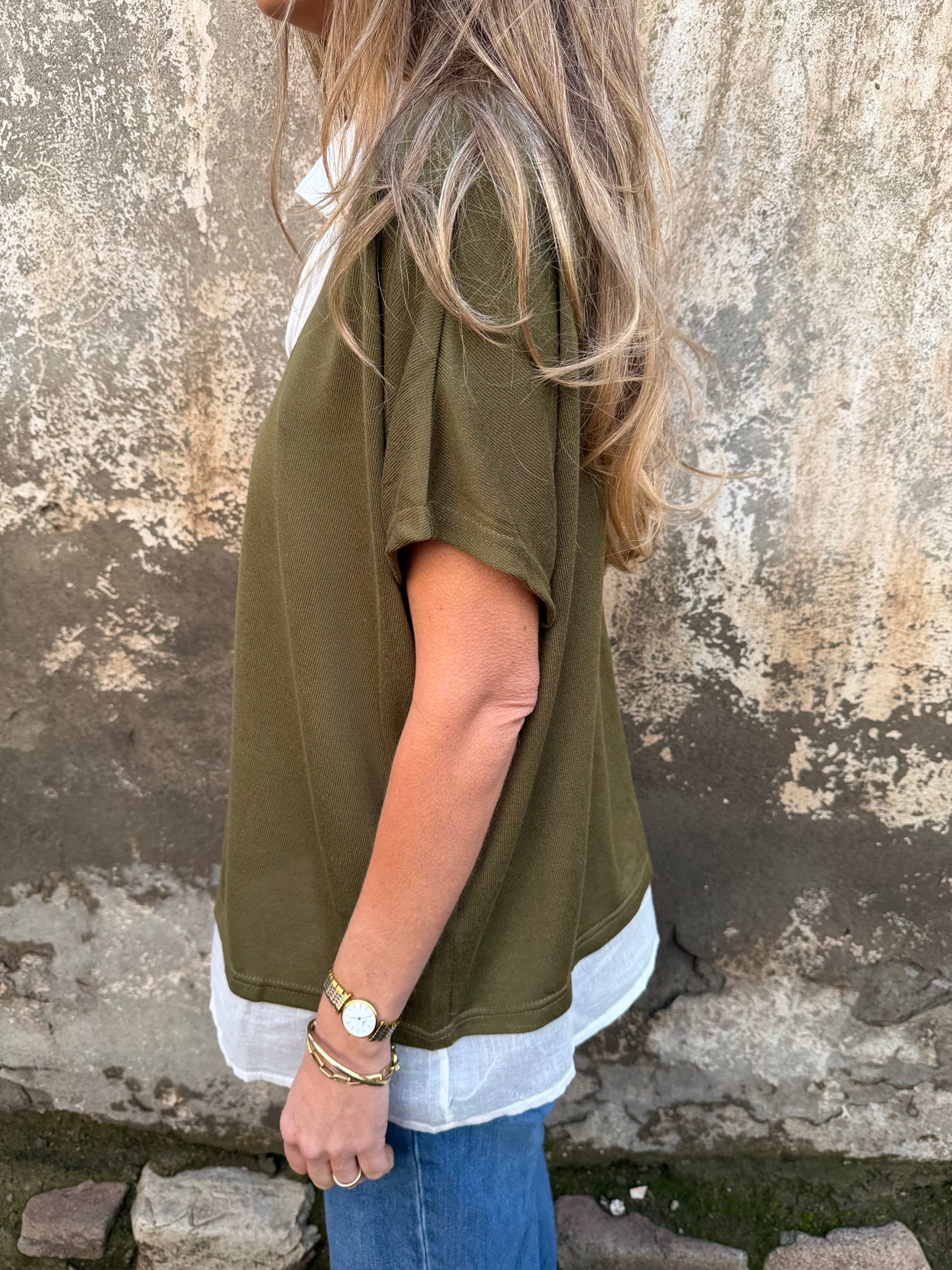 Blusa/ polera verde musgo