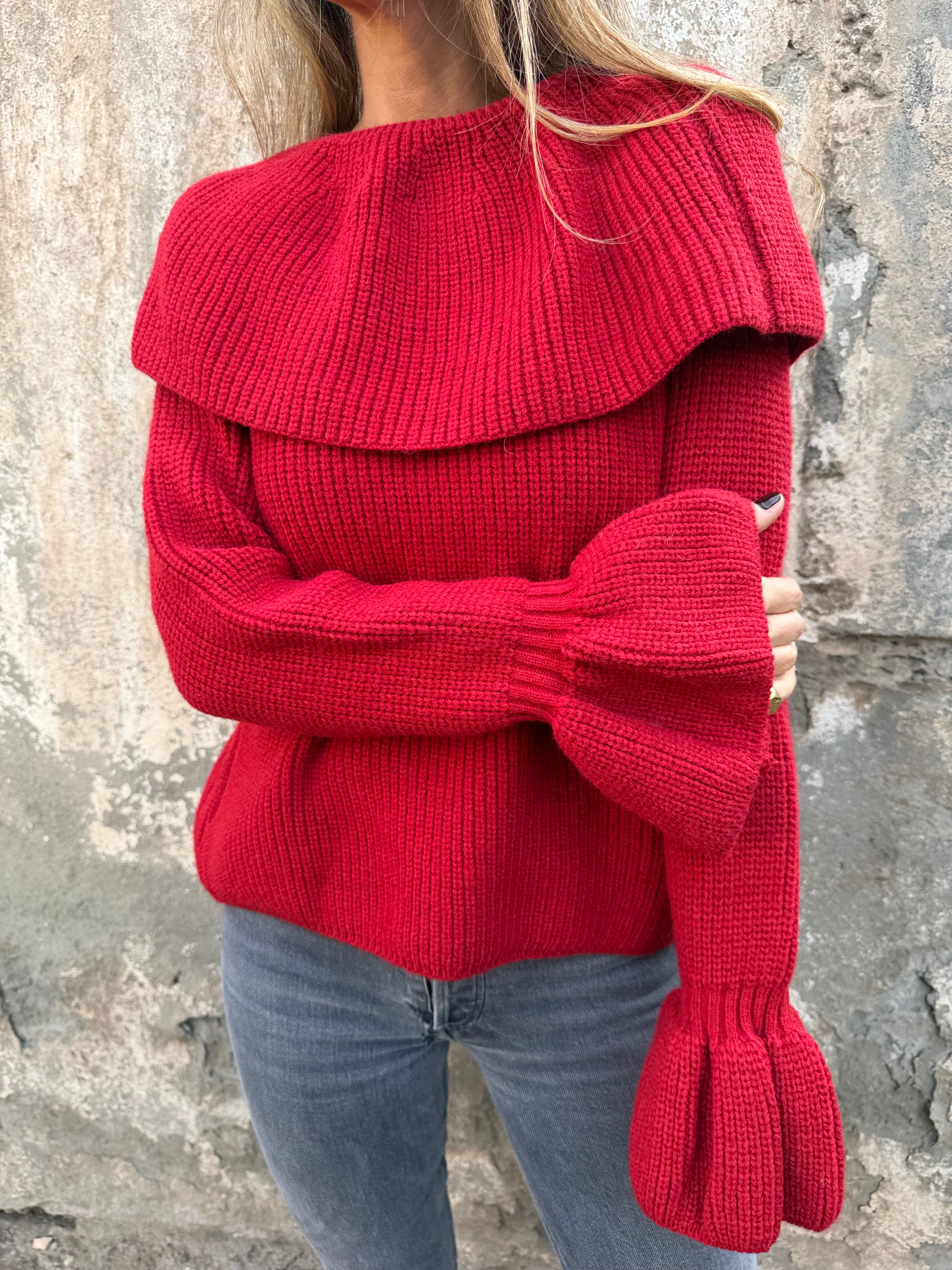 Chaleco manga volados rojo