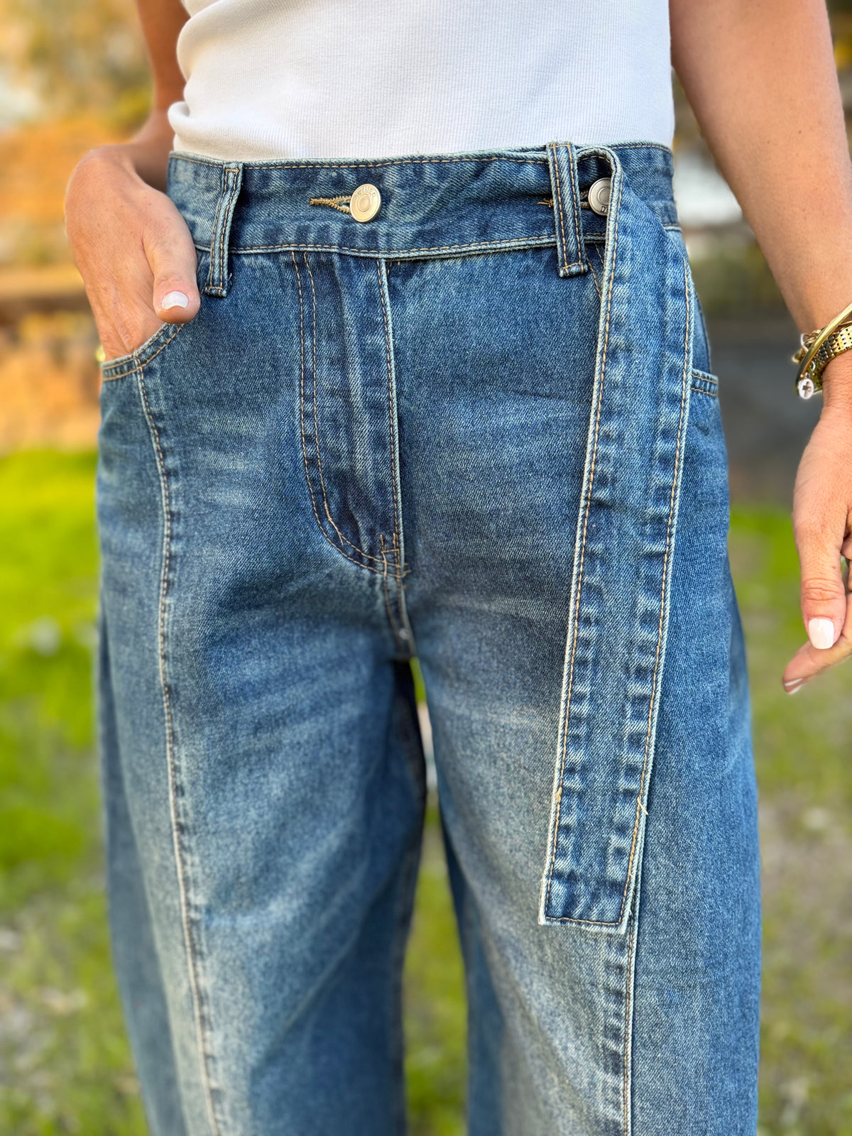 Bluejean new barrel cinto azul