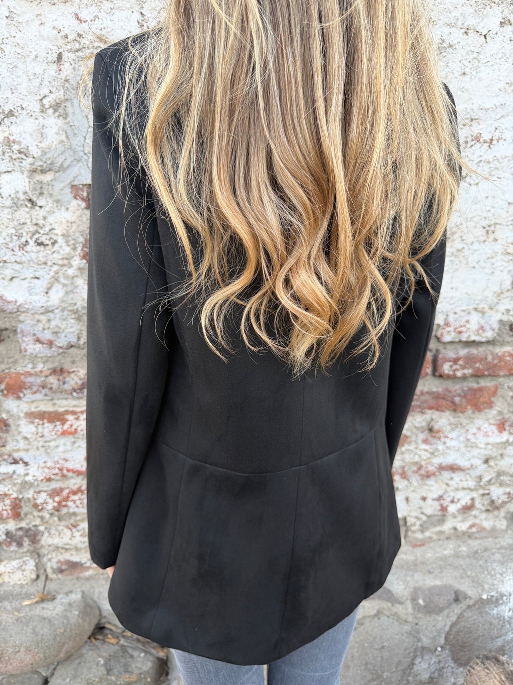 Blazer efecto gamuza increíble negra