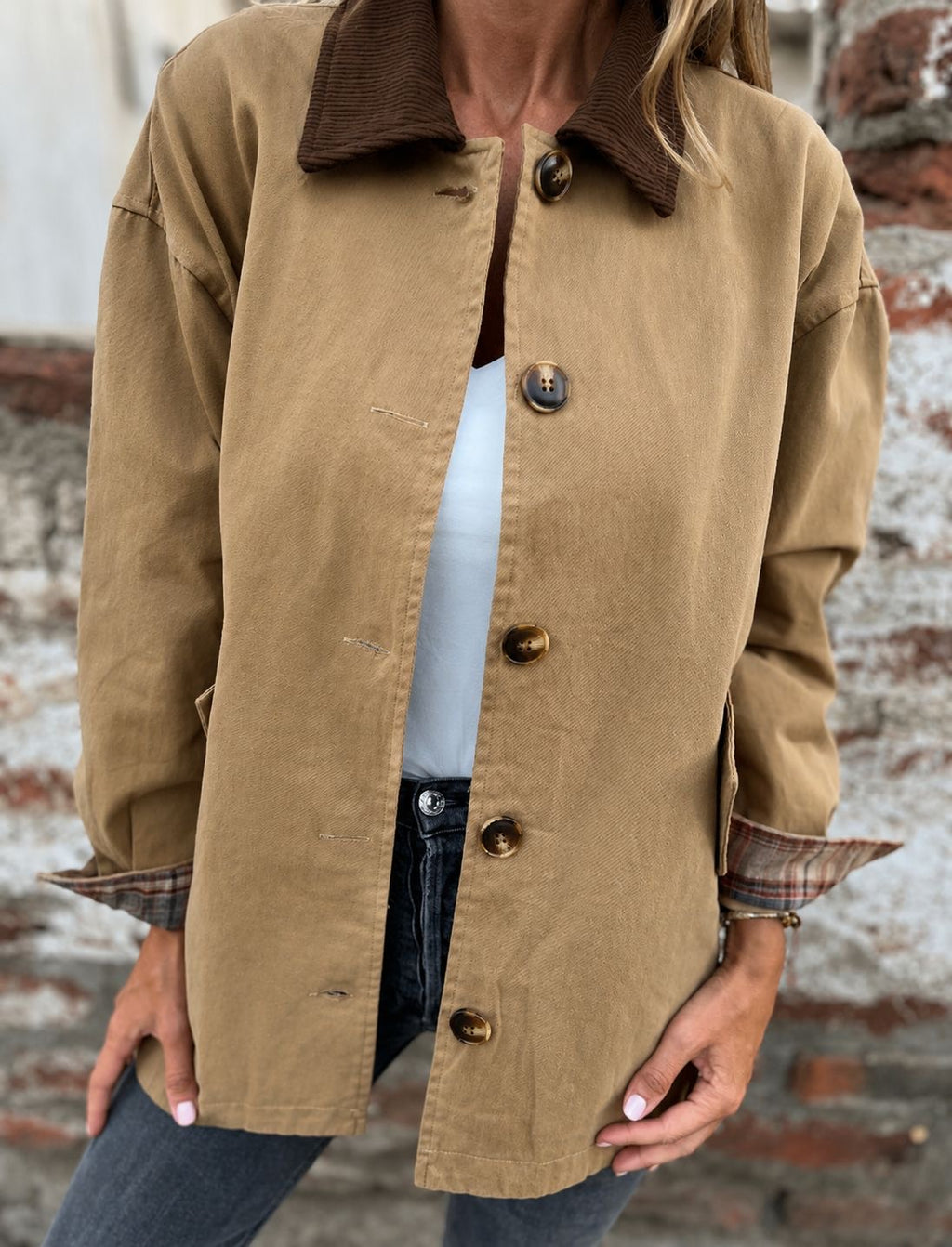 Abrigo gabardina inglés beige