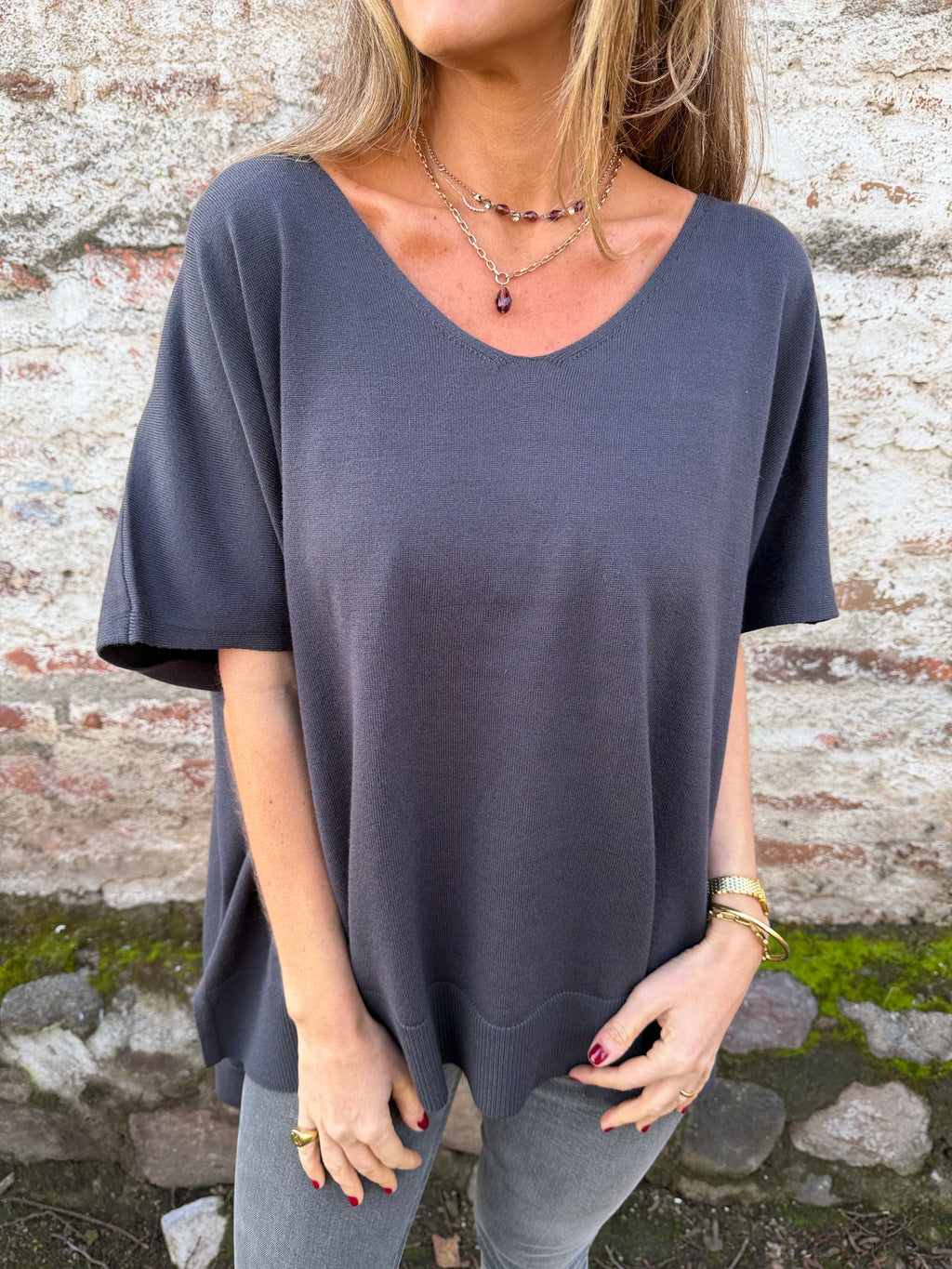 Chaleco tapado gris