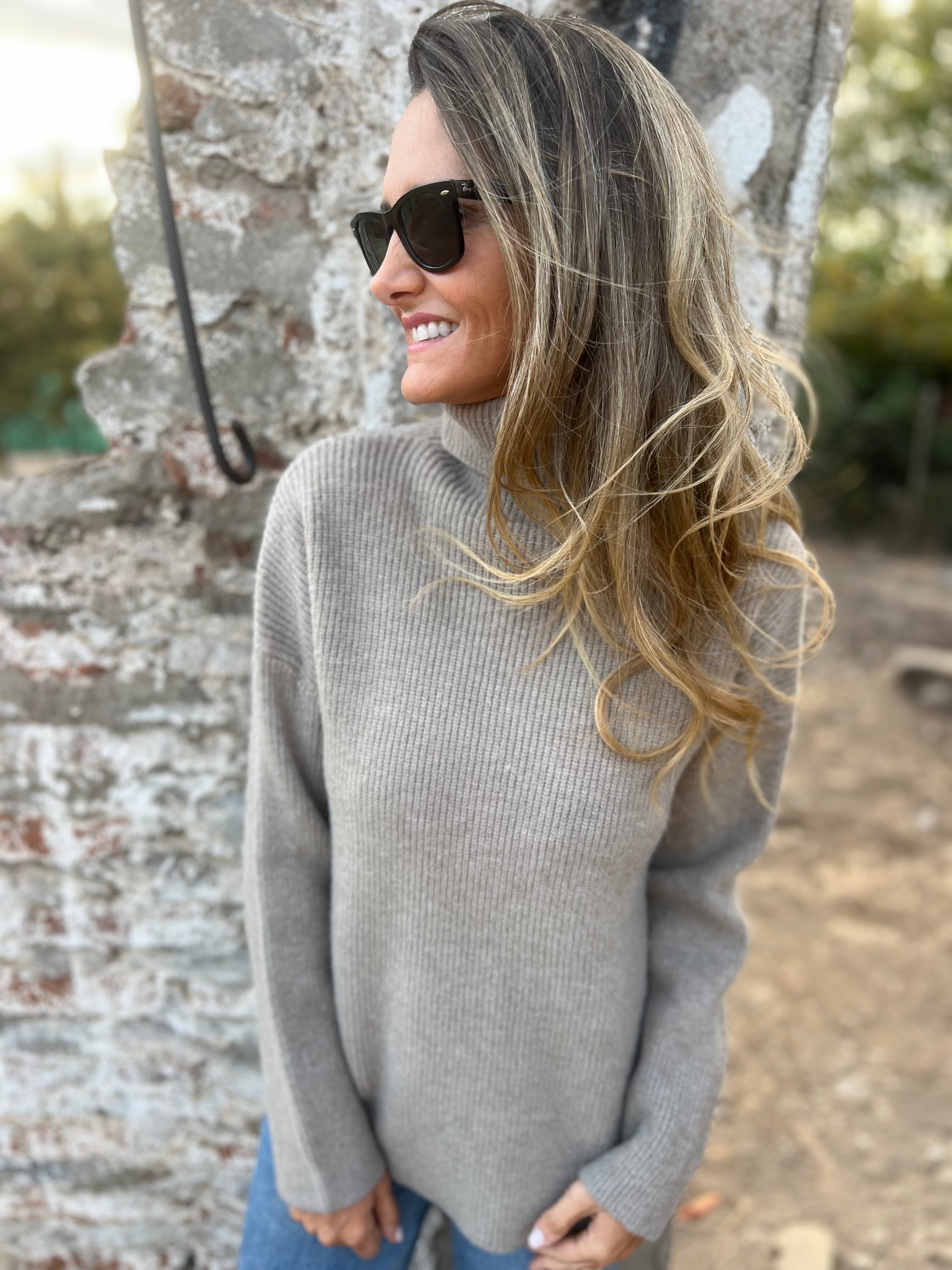 Cuello alto simply taupe