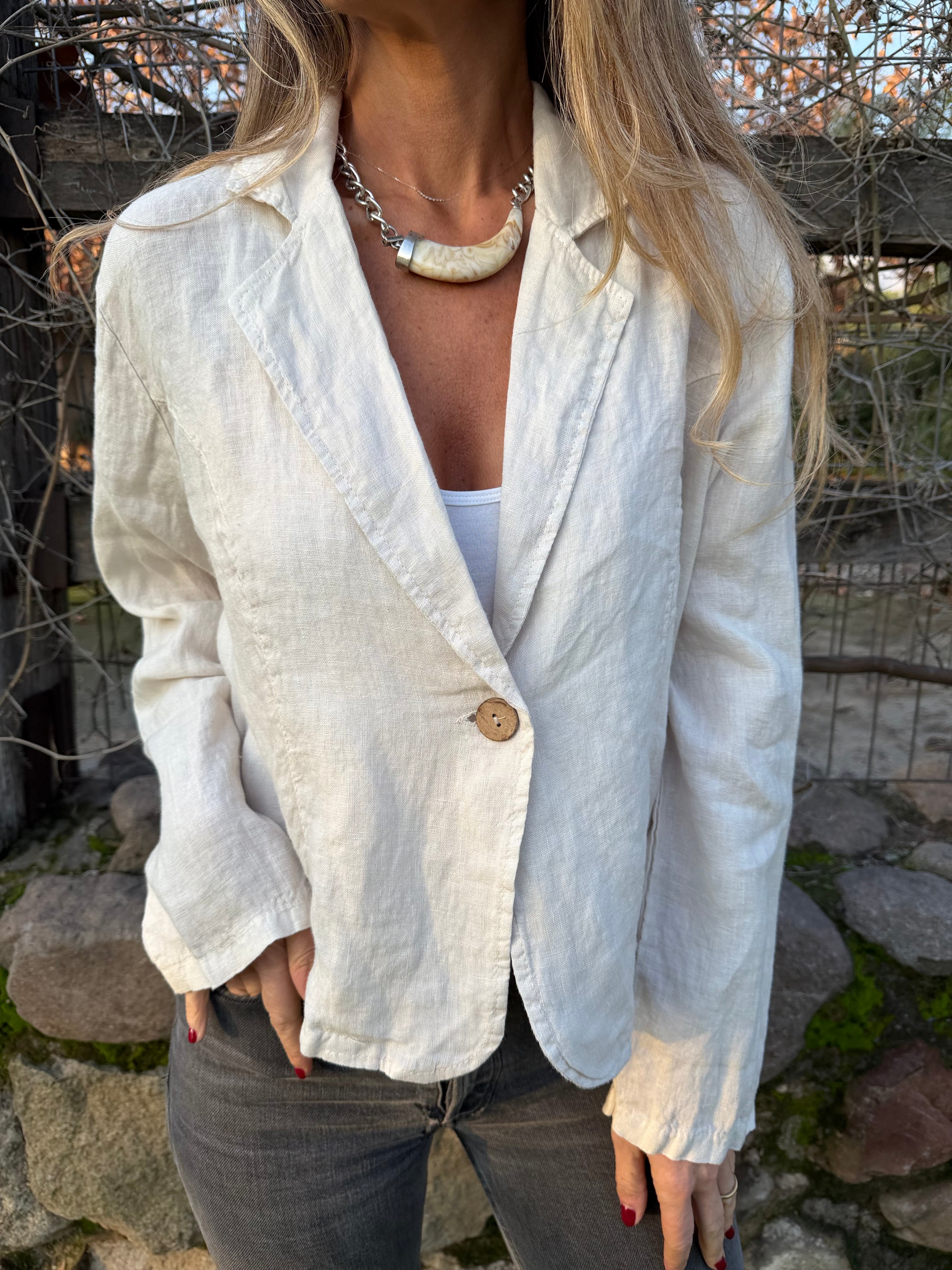 Blazer 100% lino crudo