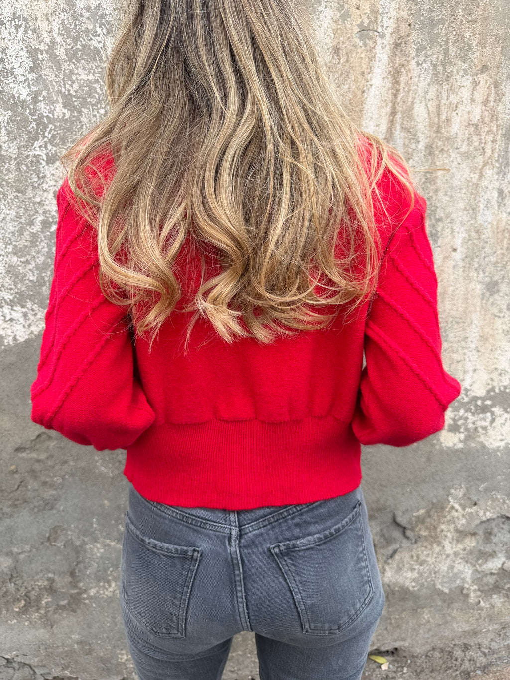 Chaleco mini pompón rojo