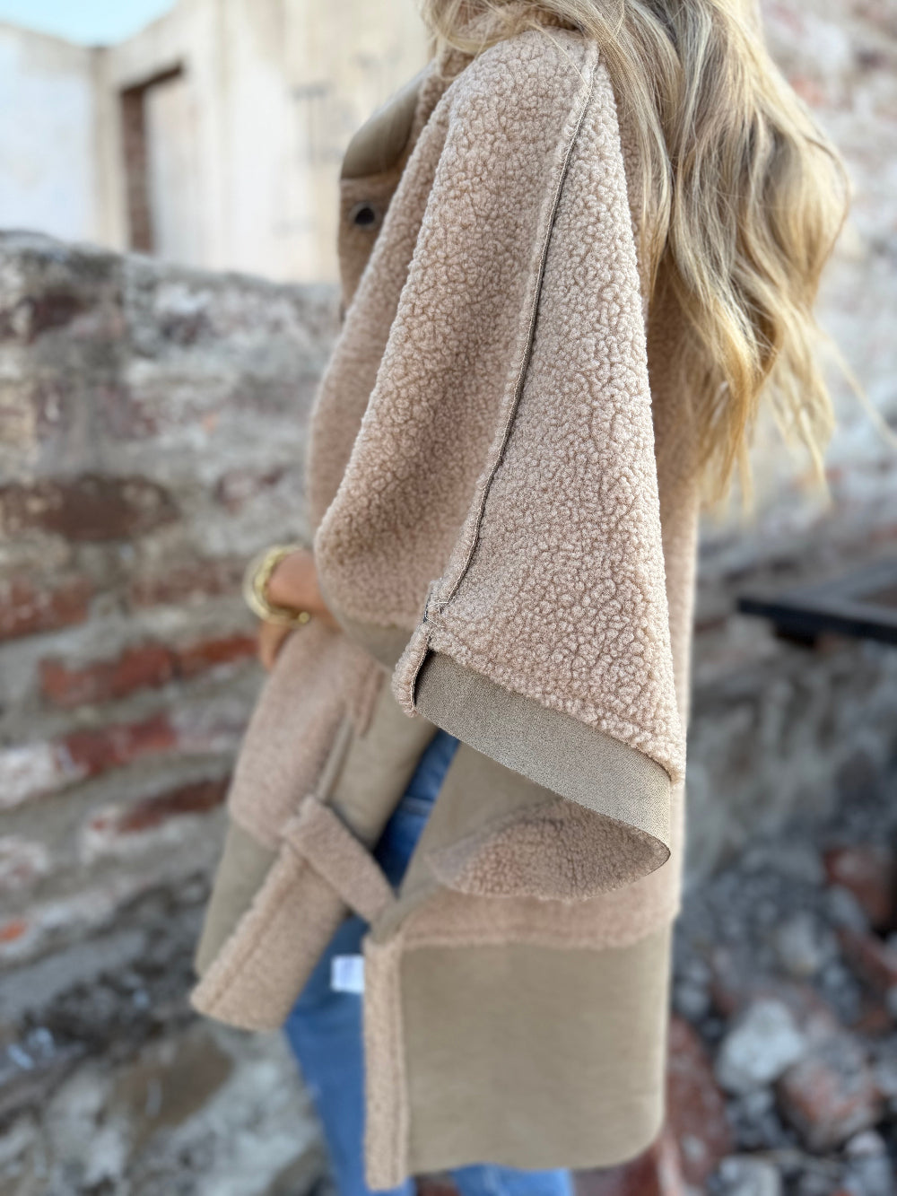 Poncho patagón beige