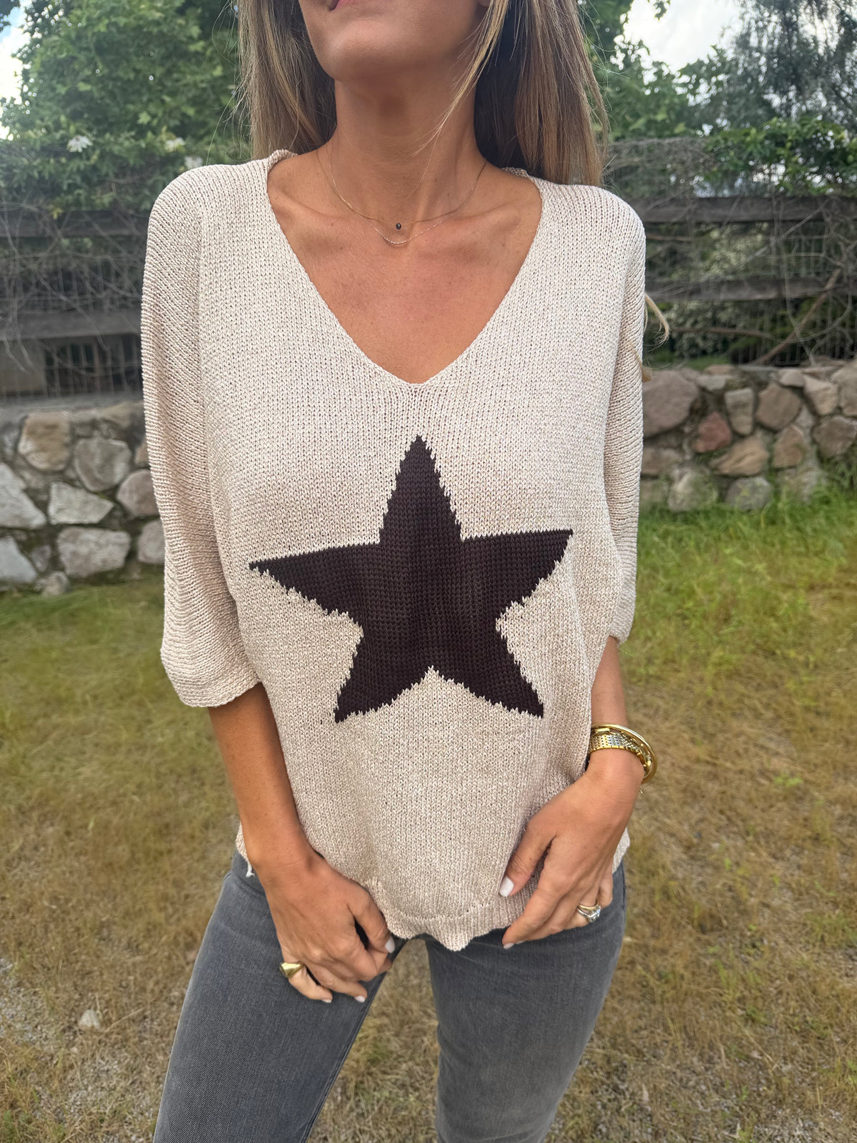 Chaleco star beige claro